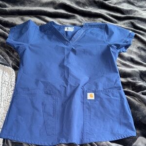 Carhartt Navy V-Neck Scrub Top